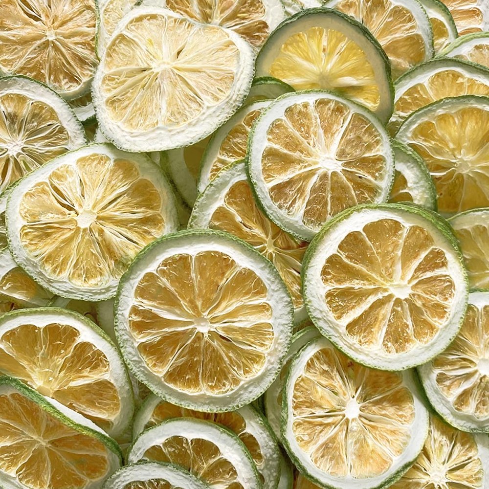 Dehydrated Lime Slices 16 oz / 1 lb / 454g Bulk - Cocktail Garnish, Baking, Cooking, Tea, Crafts | All-Natural Dried Fruit for Drinks, Potpourri & Decor