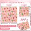 JarThenaAMCS 80Pcs Pink Christmas Paper Napkin Gingerbread Candy Cane Snowflake Disposable Luncheon Napkins Cute Xmas Dinner Hand Napkin for Winter Birthday Baby Shower Party Supplies view 2