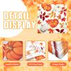 40 Pack Fall Thanksgiving Paper Napkins - 13 x 13 Inches Disposable Pumpkin and Autumn Maple Leaves Pattern Serviettes Tableware Luncheon Cocktail Napkin Party Supplies for Holiday Dinner Decorations view 3