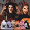 Jexila 24 Pack Halloween Burlap Gift Bags Small Drawstring Goodie Treat Bag Halloween Linen Jute Candy Bags for Kids Trick or Treat Party Favor view 3