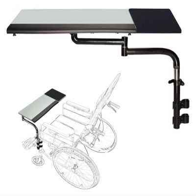 OneGrifN Wheelchair Lap TrayWheelchair Tray Wheelchair Tray Table with Lifting Rotating and Folding Functions, Detachable Wheelchair Holder Universal Tray for Working Reading