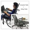 OneGrifN Wheelchair Lap TrayWheelchair Tray Wheelchair Tray Table with Lifting Rotating and Folding Functions, Detachable Wheelchair Holder Universal Tray for Working Reading view 2