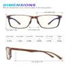 ANYLUV Blue Light Glasses Men, Relieve Eyestrain and Eye Protection, Al-Mg Metal Computer Blue Light Blocking Glasses Clear Brown view 4