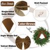 AIMUDI Brown Velvet Bows 7" Premade Velvet Bows Christmas Bows for Gift Wrapping, Holiday Crafts, Wreaths, Garlands, Staircase, Christmas Trees, Home Outdoor Decor Fall Christmas Decorations, 2 PCs view 3