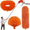 20 Ft+ High Reach Cleaning Tool Kit - Microfiber Feather Ceiling Fan Duster & Cobweb Duster with 3-14 ft Spliceable Pole Duster for Cleaning Fan, Spider Web, Ceiling, Blinds, Furniture Clean view 1