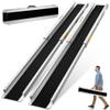 6FT Portable Wheelchair Ramp, Adjustable Wheelchair Ramps for Home Steps, 1200LBS Capacity Telescopic Non-Skid Threshold Handicap Wheel Chair Ramp for Doorways, Stairs, 72" L x 7.2" W, 2 Pack view 1