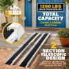 6FT Portable Wheelchair Ramp, Adjustable Wheelchair Ramps for Home Steps, 1200LBS Capacity Telescopic Non-Skid Threshold Handicap Wheel Chair Ramp for Doorways, Stairs, 72" L x 7.2" W, 2 Pack view 2