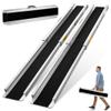 5FT Portable Wheelchair Ramp, Adjustable Wheelchair Ramps for Home Steps, 1200LBS Capacity Telescopic Non-Skid Threshold Handicap Wheel Chair Ramp for Doorways, Stairs, 60" L x 7.2" W, 2 Pack view 1