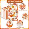 100PCS Fall Paper Napkins Thanksgiving Napkins 3 Ply Autumn Napkin Disposable Pumpkin Maple Leaves Napkin Decorative Fall Paper Guest Towels for Bathroom Autumn Harvest Party Supplies Picnic Wedding view 3