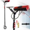 Telescopic Window Cleaner, glass cleaning tool, Water Fed Telescopic Brush, with Rubber Scraper for cleaning solar panels and window glass,7.2M/24FT view 1