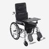 Wheelchair,Lightweight Folding Wheelchair Driving, Full Lying Thick Steel Tube Wheelchair Flat Lay Elderly Wheelchair with Toilet Trolley,Portable view 1
