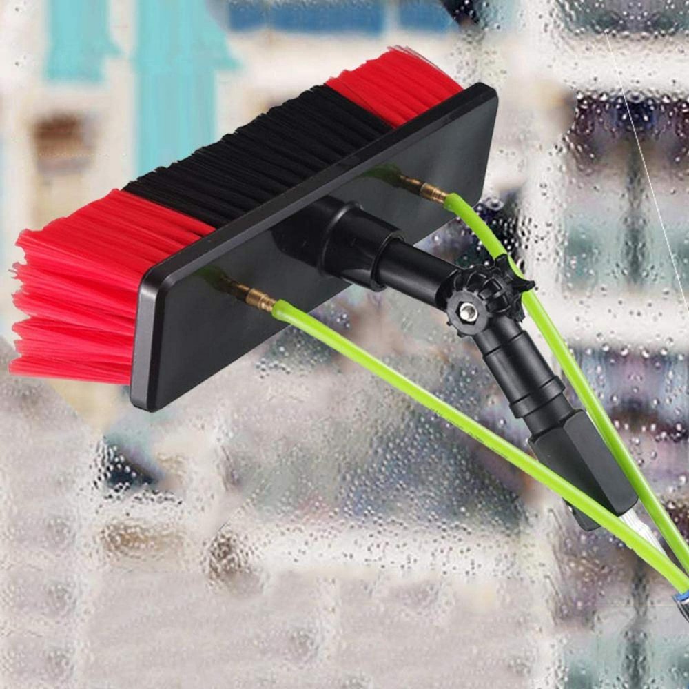 Window Cleaning Brush, Window Cleaning, Window Cleaner Kit, Water/Hose Fed Pole, Cleaning Tool for Window Glass, Solar Panel - 10m, 10m (10m)