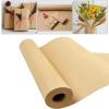WAUJUNLI 98.4Ft Paper Roll Wrapping Brown Kraft Gift Craft Packing Wrap Papers Flower Bouquet Wall Rolling (BROWN) view 2