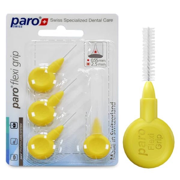 Paro Swiss FlexiGrip, Xx-Fine, Yellow, Cylindrical, 2.5 Mm, 4 Pcs. 3 Pack