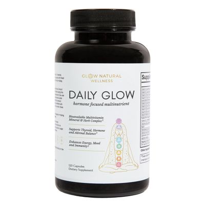 Glow Natural Wellness Daily Glow - Multivitamin for Women with Herbs, Minerals, Vitamins A, C, D3, E & K2, No Iron - 120 Capsules