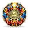 4 Year Sobriety Coin Gifts | Sunflower & Butterfly Design AA Chip Medallion with Coin Capsule | Sobriety Gifts for Anniversary Month & Year for Men & Women in Recovery view 1