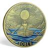 2 Year Sobriety Coin Gift | Sunflower & Butterfly Design AA Chip Medallion with Coin Capsule | Sobriety Gifts for Anniversary Month & Year for Men & Women in Recovery view 2