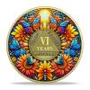 6 Year Sobriety Coin Gifts | Sunflower & Butterfly Design AA Chip Medallion with Coin Capsule | Sobriety Gifts for Anniversary Month & Year for Men & Women in Recovery view 1