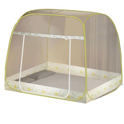 BISCALO Yurt Mosquito Net,Foldable Single Door Mosquito Camping Curtain,free Installation Large Space Encryption Mosquito Net,A,2 * 2M