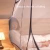 BISCALO Yurt Mosquito Net,Foldable Single Door Mosquito Camping Curtain,free Installation Large Space Encryption Mosquito Net,E,1.5 * 2M view 4