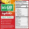 Let'z Go! Hydrate- Natural Hydration + Electrolyte Drink Mix- Hydration + Electrolytes + Antioxidant Powder Packets, Natural Flavors, Vitamins C + D | No Sugar | No Calories | (15 Count) Fruit Punch view 2