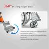 Wheelchairs Folding Folding Manual Wheelchair,Elderly Foldable Portable Small and Paralyzed Elderly People with Disabilities to Help Each Other with Manual Push Scooter,Blue view 3
