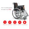 Wheelchairs Folding Folding Manual Wheelchair,Elderly Foldable Portable Small and Paralyzed Elderly People with Disabilities to Help Each Other with Manual Push Scooter,Blue view 4