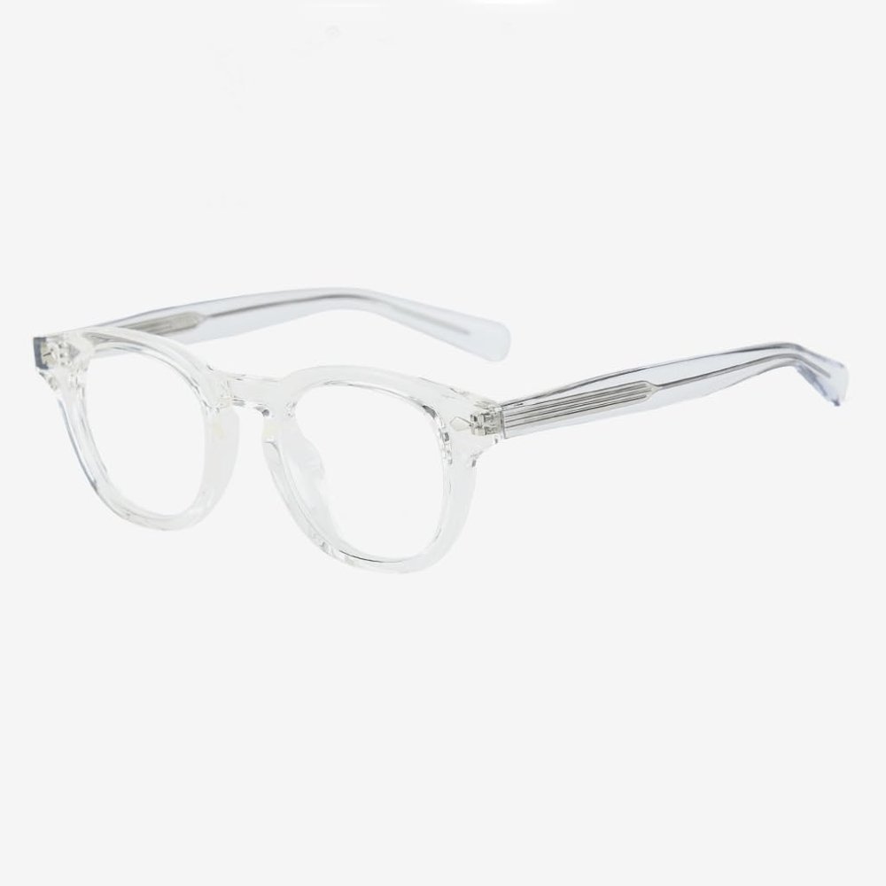 ICARA Blue Light Blocking Glasses for Men Women Vintage Round Frame Readers Computer Glasses Eyewear Frame (transparent, 1, x)