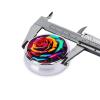 Metal Pill Box 2.0x2.0x0.7 in Mini Travel Medicine Pill Organizer Box for Purse Pocket Colorful Rose Printed view 4