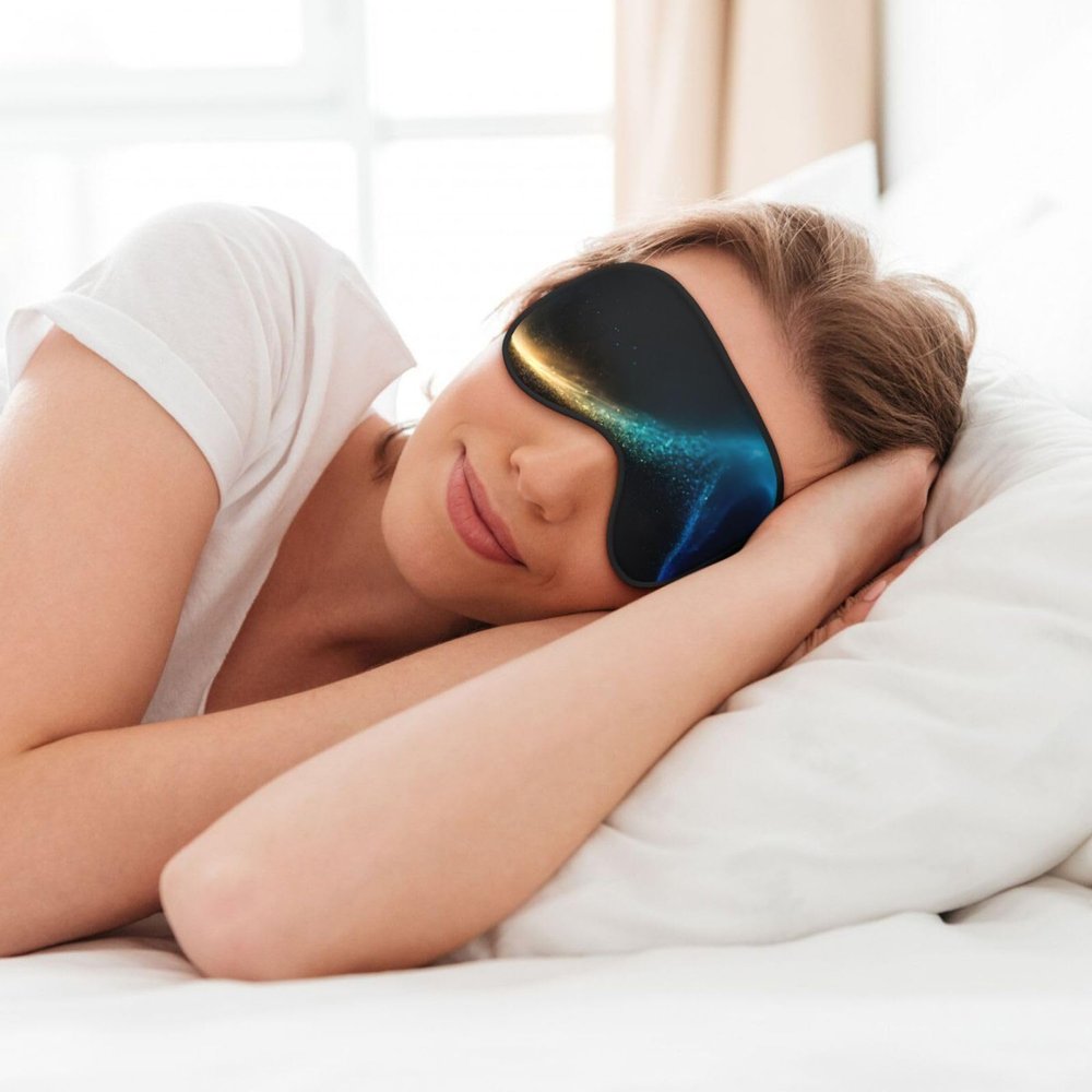 Abstract Geometric Print Soft Eye Mask for Sleep Mask Sleep Eye Mask for Women Men Sleeping Sleeping Travel