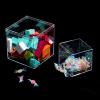 12 Pcs Acrylic Clear Box With Lid Square Cube Storage Box For Candy Jewelry Display view 3