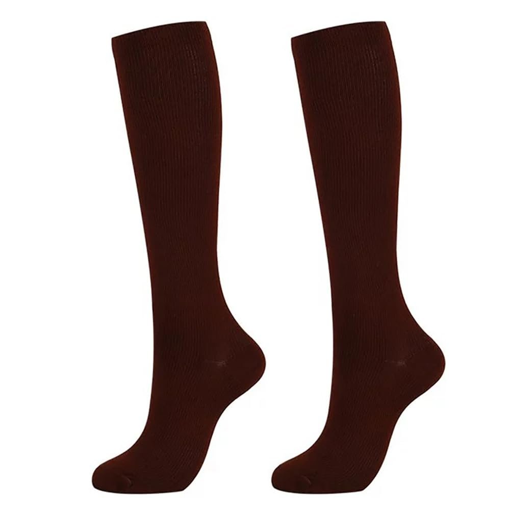 5Pairs Compression Socks for Women & Men Circulation 15-20 mmHg Support for Athletic Running Cycling,Knee High Compression Socks
