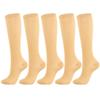 5Pairs Compression Socks for Women & Men Circulation 15-20 mmHg Support for Athletic Running Cycling,Knee High Compression Socks view 1
