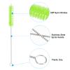 PATIKIL 8"x9/16" Long Straw Brush, 5Pcs Drinking Straw Cleaning Brush Nylon Pipe Tube Cleaner Brush for Cleaning Straws Pot Spout, Green view 4