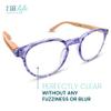 2SeeLife Small Round Bamboo Reading Glasses for Women  NarrowMedium Fit, Durable & Sturdy Frame, Premium Readers, Purple, +1.25 view 2