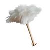 Monocitic Ostrich Feather Dusters, Naturally Soft, Easy to Dust, Multi-Purpose Use, Solid Wood Handle, 17.3'' Long, White view 1