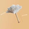 Monocitic Ostrich Feather Dusters, Naturally Soft, Easy to Dust, Multi-Purpose Use, Solid Wood Handle, 17.3'' Long, White view 3