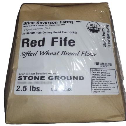 Red Fife organic wheat flour: Heirloom Bread wheat flour from the 1800s, stone ground: Farmer Direct: Organic: 2.5 lbs.
