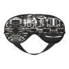 Barber Shop Monochrome Style print Unisex Sleeping Eye Mask,Soft Blocking Eye Mask Adjustable Strap Sleeping Face mask view 1