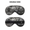 Barber Shop Monochrome Style print Unisex Sleeping Eye Mask,Soft Blocking Eye Mask Adjustable Strap Sleeping Face mask view 2