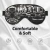 Barber Shop Monochrome Style print Unisex Sleeping Eye Mask,Soft Blocking Eye Mask Adjustable Strap Sleeping Face mask view 3