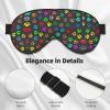 Colorful Dog Paw Print Black print Unisex Sleeping Eye Mask,Soft Blocking Eye Mask Adjustable Strap Sleeping Face mask view 4