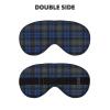 Blue and Green Scottish Tartan print Unisex Sleeping Eye Mask,Soft Blocking Eye Mask Adjustable Strap Sleeping Face mask view 2