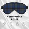 Blue and Green Scottish Tartan print Unisex Sleeping Eye Mask,Soft Blocking Eye Mask Adjustable Strap Sleeping Face mask view 3