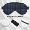 Blue and Green Scottish Tartan print Unisex Sleeping Eye Mask,Soft Blocking Eye Mask Adjustable Strap Sleeping Face mask view 4