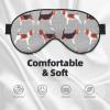 beagle patterns print Unisex Sleeping Eye Mask,Soft Blocking Eye Mask Adjustable Strap Sleeping Face mask view 3