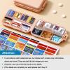 14 Grids Travel Pill Organizer Box with 415-Pcs Medicine Name Labels - Pocket Daily Pharmacy Case Container Kit - Travel Medication Holder Dispenser for Fish Oil Vitamin Supplement Storage - Pink view 4
