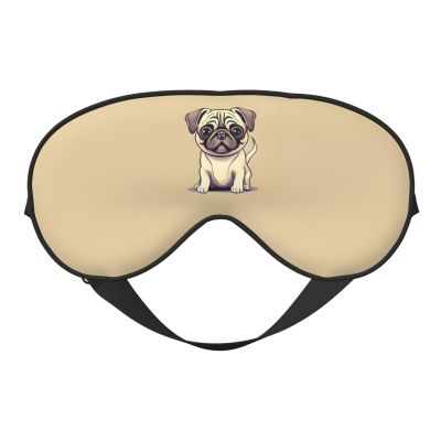 Funny Cartoon Pug Puppy Dogs print Unisex Sleeping Eye Mask,Soft Blocking Eye Mask Adjustable Strap Sleeping Face mask