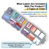 14 Grids Travel Pill Organizer Box with 415-Pcs Medicine Name Labels - Pocket Daily Pharmacy Case Container - Travel Medication Holder Dispenser Kit for Fish Oil Vitamin Supplement Storage - Grey view 3
