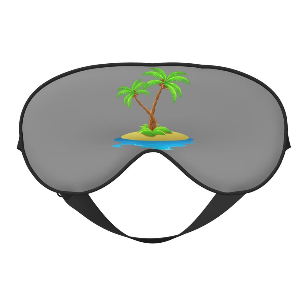 3D Palm Tree print Unisex Sleeping Eye Mask,Soft Blocking Eye Mask Adjustable Strap Sleeping Face mask